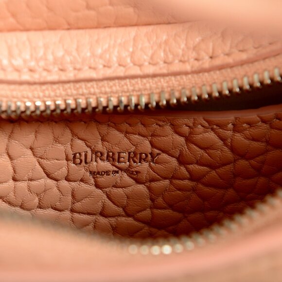 Burberry Women's "Small Chess" Textured Leather Logo Hobo Handbag Shoulder Bag - Picture 5 of 6